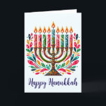 Hanukkah Festival Of Lights Holiday Card<br><div class="desc">Brighten your Hanukkah celebration with our exclusive Festival of Lights collection! Explore beautifully designed Hanukkah cards, cozy and festive apparel, and elegant decor to bring warmth to each night of the holiday. Perfect for gifting or enhancing your own celebration, our collection captures the spirit of Hanukkah with unique, high-quality designs...</div>