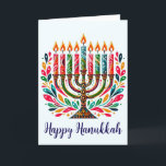 Hanukkah Festival Of Lights Holiday Card<br><div class="desc">Brighten your Hanukkah celebration with our exclusive Festival of Lights collection! Explore beautifully designed Hanukkah cards, cozy and festive apparel, and elegant decor to bring warmth to each night of the holiday. Perfect for gifting or enhancing your own celebration, our collection captures the spirit of Hanukkah with unique, high-quality designs...</div>
