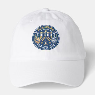 Hanukkah Festival of Lights Menorah & Dreidel Hat