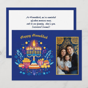  Hanukkah Festival of Lights Photo Charm✡️, Holiday Card