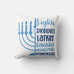 Hanukkah Festive Design Decor Throw Pillow