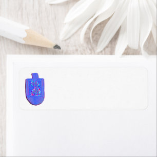 Hanukkah floral dreidel label