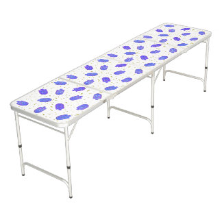 Hanukkah floral dreidels and gelt beer pong table