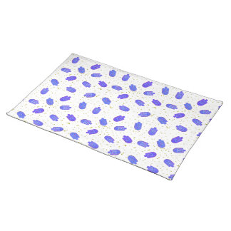 Hanukkah floral dreidels and gelt cloth placemat