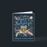 Hanukkah FLorals Hand-drawn Art CUSTOM 4 PHOTO Holiday Card<br><div class="desc">Sweet drawing to wish someone happy holidays! Add your own photos and text! Click "personalize" to add your own photos and text to the inside and change the text and artwork on the front and back. You can also change colors and fonts, everything is customizable! Also available in my shop...</div>