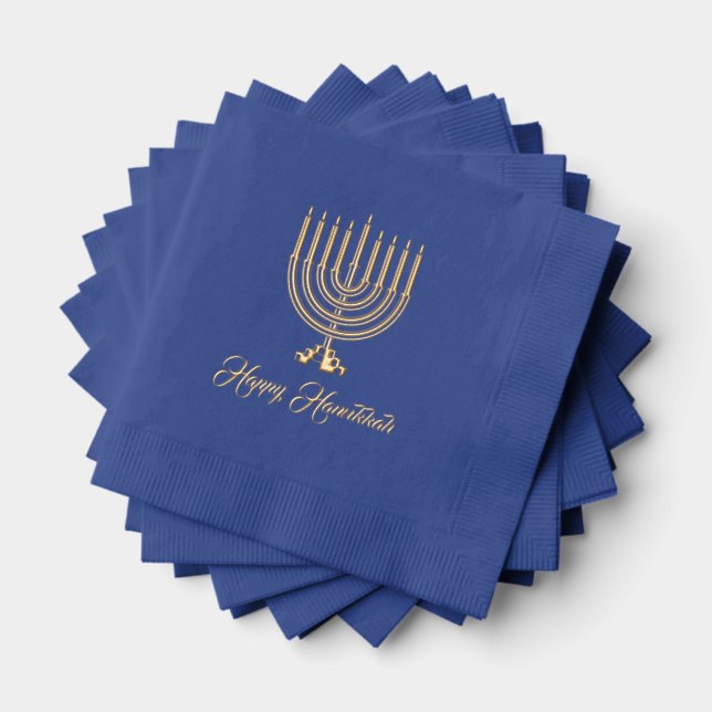 Hanukkah Foil Napkins (Insitu (Stacked))