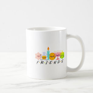 Hanukkah Friends Menorah Traditional Jewish Dreide Coffee Mug