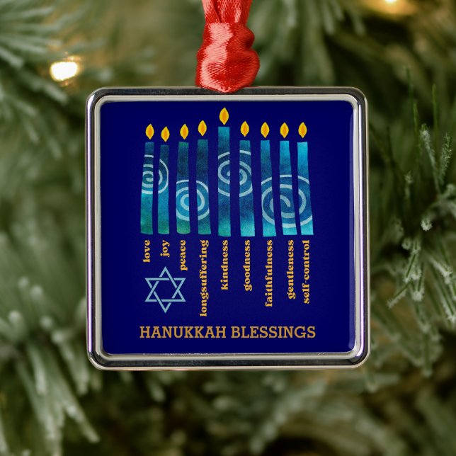 HANUKKAH Fruit of the Spirit Metal Ornament (Tree)