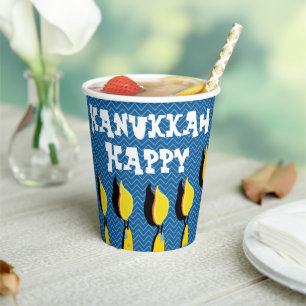 Hanukkah Frying Latkes 8 oz. Paper Cups