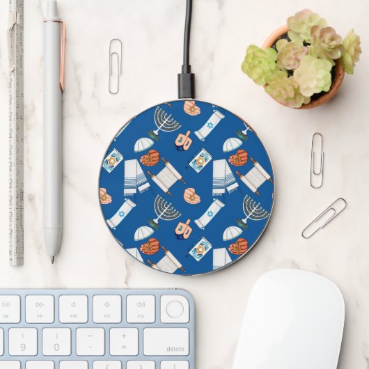 Hanukkah Fun Wireless Charger (Desk)