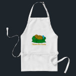 HANUKKAH FUNNY GIFTS 'I WANT TO BE A LATKE' ADULT APRON<br><div class="desc">GIVE THESE FUNNY JEWISH HUMOR HANUKKAH GIFTS TO ALL AS UNIQUE CHANUKAH PRESENTS.  EVERY COUCH POTATO REALLY WANTS TO BE A LATKE.</div>