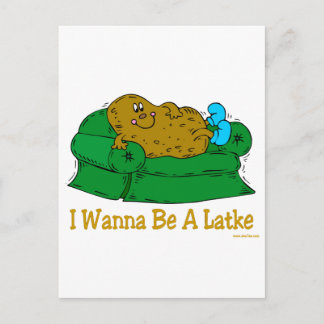 HANUKKAH FUNNY GIFTS 'I WANT TO BE A LATKE' HOLIDAY POSTCARD