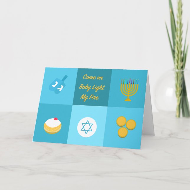 Hanukkah Funny Holiday Card (Front)