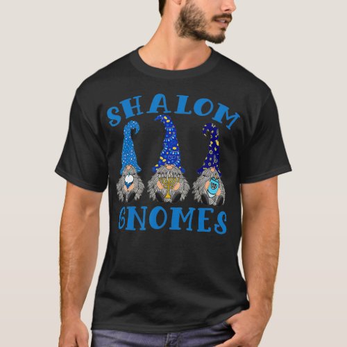 Hanukkah Funny Jewish Shalom Gnomes Chanukah Light T_Shirt