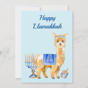 Hanukkah Funny Llama Llamakkah Chrismukkah Holiday Card
