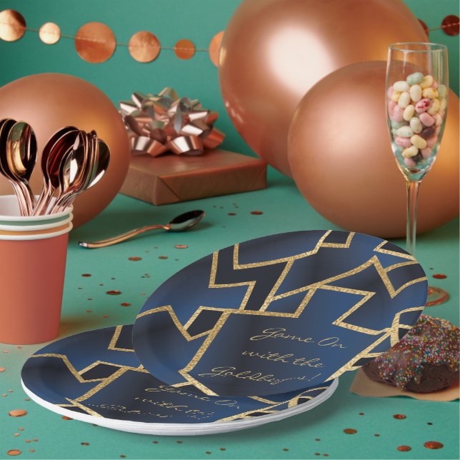 Hanukkah Game On Dreidels Paper Plates (Multi)