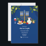 Hanukkah Gathering Invitation<br><div class="desc">Invite family and friends to your Hanukkah party with this handsome invitation. (Image by Freepik). The card is easy to customize with your wording, font and font color. Not exactly what you're looking for? All our products can be custom designed to meet your needs at no extra charge. Simply contact...</div>