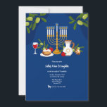 Hanukkah Gathering Invitation<br><div class="desc">Invite family and friends to your Hanukkah party with this handsome invitation. (Image by Freepik). The card is easy to customize with your wording, font and font color. Not exactly what you're looking for? All our products can be custom designed to meet your needs at no extra charge. Simply contact...</div>