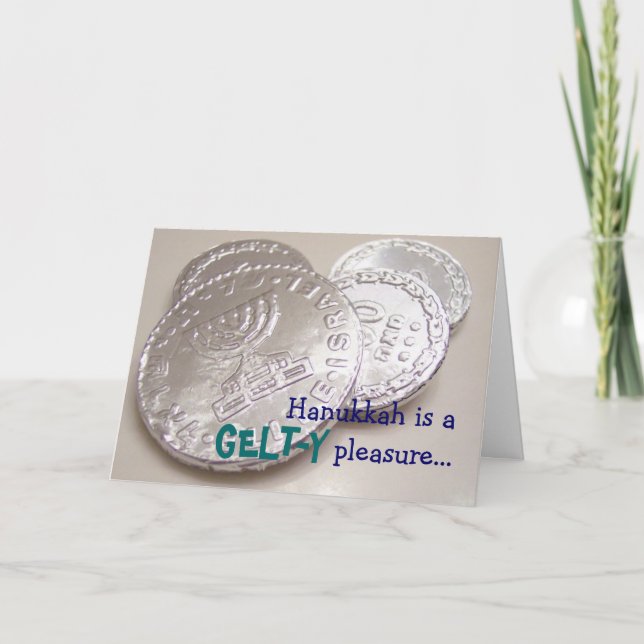 Hanukkah Gelty Pleasure Card (Front)