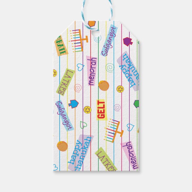 Hanukkah Gift Tags Chanukah Party (Front)