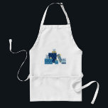Hanukkah Gifts Adult Apron<br><div class="desc">This design is beautiful and bright and fills you to the brim with holiday spirit and is perfect on gifts,  table runners,  kitchen linens,  home decor and on all things Hanukkah!</div>