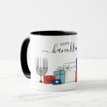 Hanukkah Gifts & Menorah Holiday Coffee Mug<br><div class="desc">Personalize the custom text above. You can find additional coordinating items in our "Hanukkah Gifts and a Menorah" collection.</div>