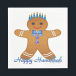 Hanukkah Gingerbread Man Menorah Paper Napkins<br><div class="desc">You are viewing The Lee Hiller Photography Art and Designs Collection of Home and Office Decor,  Apparel,  Gifts and Collectibles. The Designs include Lee Hiller Photography and Mixed Media Digital Art Collection. You can view her Nature photography at http://HikeOurPlanet.com/ and follow her hiking blog within Hot Springs National Park.</div>