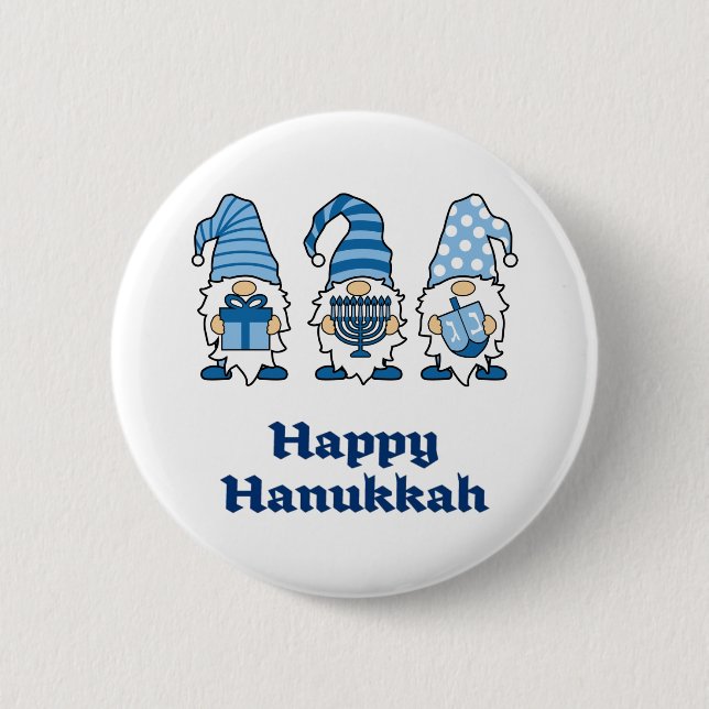 Hanukkah Gnomes Trio Button (Front)