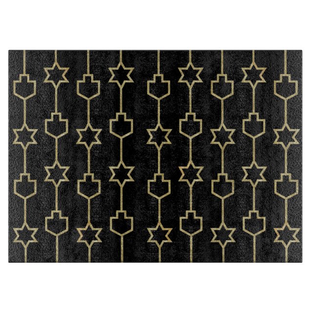 Hanukkah Gold Cutting Board (Front)