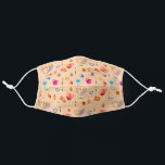 Hanukkah Gold Menorah Jewish Holiday beige Adult Cloth Face Mask<br><div class="desc">Menorah, Hanukkiah Symbol. Happy Hanukkah Party Jewish Holiday Beige color. Jewish Holiday Chanukkah Decoration with traditional Chanuka decorative symbols - colorful pattern, hanukkiah menorah, candlestick with candles, star of David and neon blue glowing lights, donuts, illustration. Hanukkah Festival of lights Event Decoration. Jerusalem, Israel. Home > Health & Personal Care...</div>