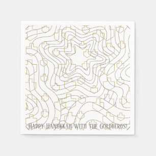 Hanukkah Gold N Silver Dreidels Napkins