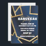 Hanukkah Golden Dreidels Navy Blue Invitation<br><div class="desc">Hanukkah Golden Dreidels Navy Blue Invitation Personalize by deleting text and replacing with your own message. Choose your favorite font style, color, and size. All elements can be edited (rotated, moved, deleted, resized, etc.) Thanks for stopping and shopping by. Much appreciated!!! Happy Hanukkah! Size: 5" x 7" Make custom invitations...</div>