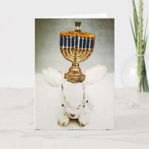 Hanukkah Greeting Card - Addo to Rabbit and Menora
