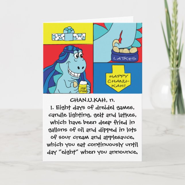 Hanukkah Greeting Card with Envelope (Front)