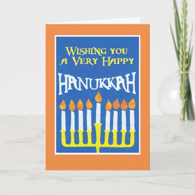 Hanukkah Greeting Card with Menorah (Front)