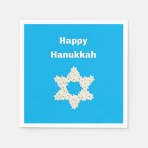 Hanukkah Greeting with Flowers Napkins