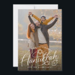 Hanukkah Hand Lettering Photo Holiday Card<br><div class="desc">Customize with your name,  year,  add more text and photos to the back. Original hand lettering by Becky Nimoy</div>