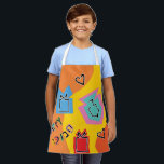 Hanukkah Happy Bright Art Apron<br><div class="desc">Hanukkah Happy Bright Art Apron. Personalize by deleting text and adding your own. Use your favorite font style, color, and size. Be sure to choose size and strap color. All design elements can be transferred to other Zazzle products and edited. Happy Hanukkah! Thanks for stopping by. Much appreciated! Size: All-Over...</div>