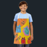 Hanukkah Happy Bright Art Apron<br><div class="desc">Hanukkah Happy Bright Art Apron. Personalize by deleting text and adding your own. Use your favorite font style, color, and size. Be sure to choose size and strap color. All design elements can be transferred to other Zazzle products and edited. Happy Hanukkah! Thanks for stopping by. Much appreciated! Size: All-Over...</div>