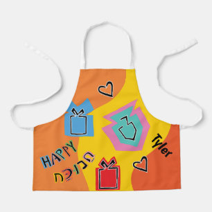 Hanukkah Happy Bright Art Apron