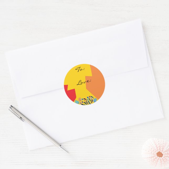 Hanukkah Happy Colorful Art Stickers (1 1/2"/3") (Envelope)