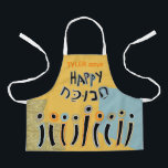 Hanukkah Happy Dancing Candles Apron<br><div class="desc">Hanukkah Happy Dancing Candles Apron. Personalize by deleting text and adding your own. Use your favorite font style, color, and size. Be sure to choose the size and strap color. All design elements can be transferred to other Zazzle products and edited. Happy Hanukkah! Thanks for stopping by. Much appreciated! Size:...</div>