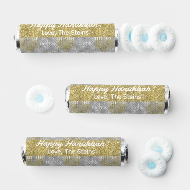 Hanukkah Happy Elegant Menorahs Breath Savers® Mints (Assorted)