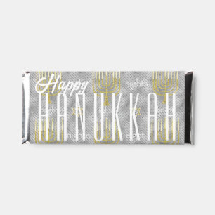 Hanukkah Happy Elegant Menorahs Hershey Bar Favors