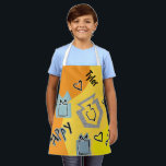 Hanukkah Happy Glitzy Art Apron<br><div class="desc">Hanukkah Happy Glitzy Art Apron. Personalize by deleting text and adding your own. Use your favorite font style, color, and size. Be sure to choose the size and strap color. All design elements can be transferred to other Zazzle products and edited. Happy Hanukkah! Thanks for stopping by. Much appreciated! Size:...</div>