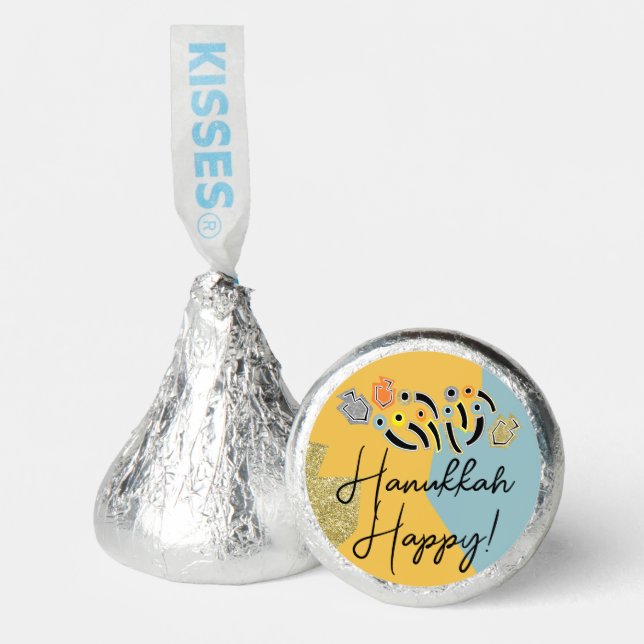 Hanukkah Happy Gliyzy Art Hershey®'s Kisses® (Front)
