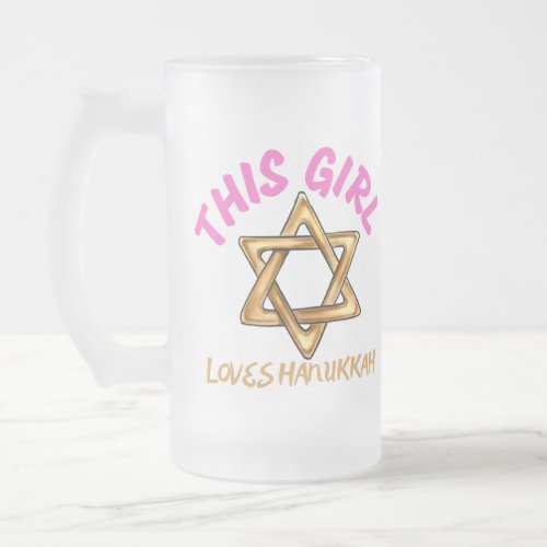 hanukkah happy hanukkah menorah chanukah  frosted glass beer mug