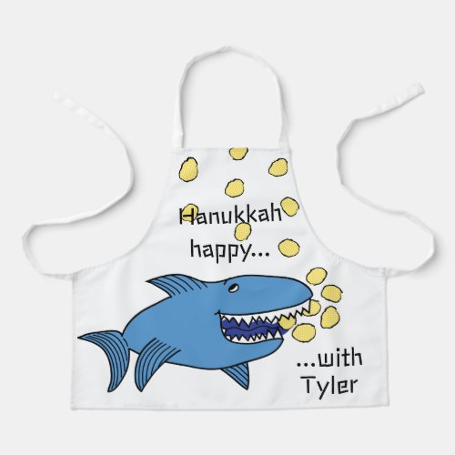 Hanukkah Happy Shark Apron