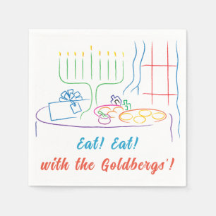 Hanukkah Holiday Dinner Napkins