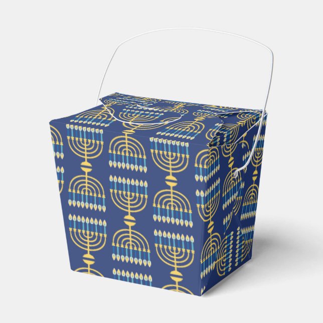 Hanukkah Holiday Favor Box (Front Side)